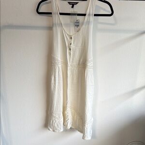 Express - Cream Sleeveless Sundress